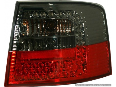 Для Audi A6/C5 (Ауди А6 С5) AVANT (Универсал) Комплект альтернативной задней оптики. Красная. Тонированная. Светодиодная.