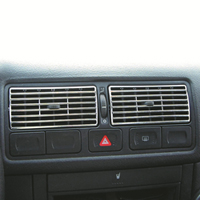 Комплект накладок на вентиляционные решетки торпеды VW Golf-4, Bora (4 шт). 