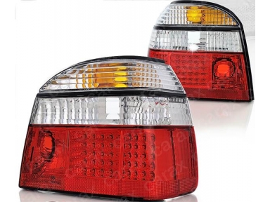 Для VW Golf 3 Фольксваген Гольф 3, 1991-1997г, Тюнинг Комплект задних фонарей. Диодные, красно-белые.