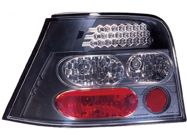 Для VW Golf IV (Гольф 4) Тюнинг. Комплект альтернативной задней оптики (2 фонаря). Диодная. Черно-красная. Sonar.