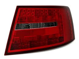 Задние фонари Ауди А6 4F (2005-), светодиодные, красно-тонированные.